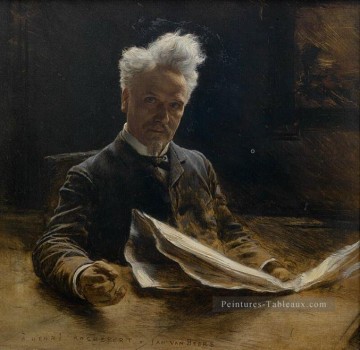 portrait Tableau Peinture - Portrait de Henri Rochefort Jan Van Beers